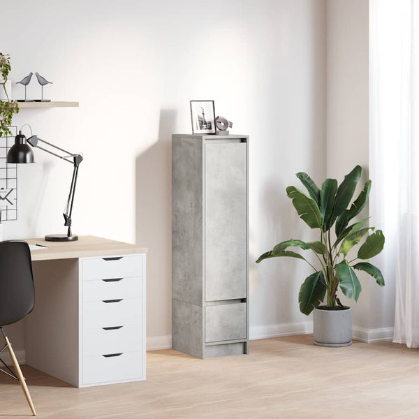 Highboard Betongrau 119,5 cm Holz