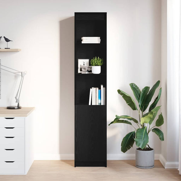 Highboard Schwarz Eichen-Optik 180 cm