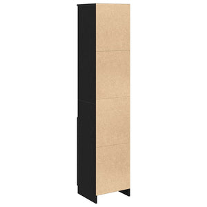 Highboard Schwarz Eichen-Optik 180 cm