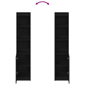 Highboard Schwarz Eichen-Optik 180 cm