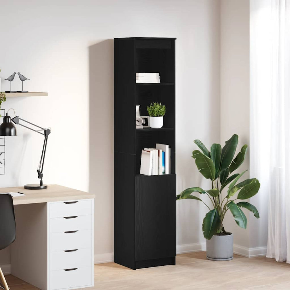 Highboard Schwarz Eichen-Optik 180 cm
