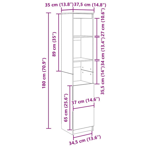 Highboard Altholz-Optik, 180 cm
