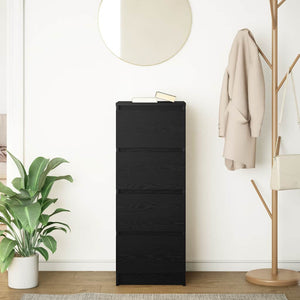 Schwarzes Sideboard Eichen-Optik, 99 cm