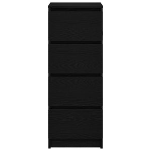 Schwarzes Sideboard Eichen-Optik, 99 cm