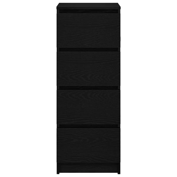 Schwarzes Sideboard Eichen-Optik, 99 cm