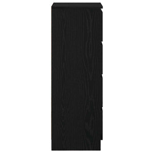 Schwarzes Sideboard Eichen-Optik, 99 cm