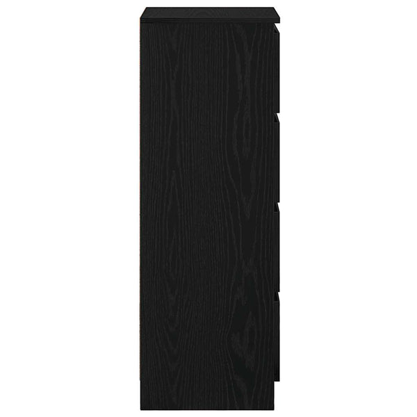 Schwarzes Sideboard Eichen-Optik, 99 cm
