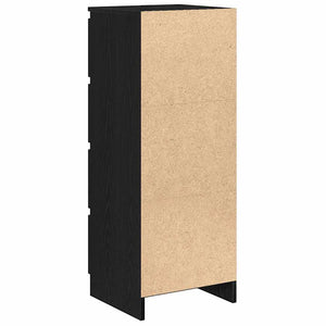 Schwarzes Sideboard Eichen-Optik, 99 cm
