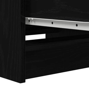 Schwarzes Sideboard Eichen-Optik, 99 cm