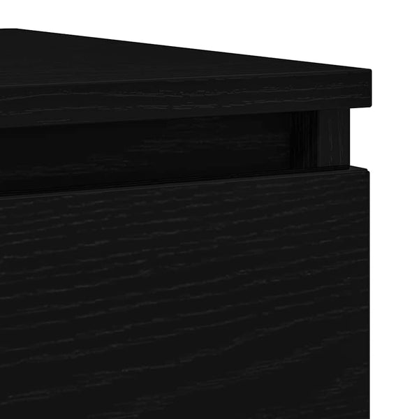 Schwarzes Sideboard Eichen-Optik, 99 cm