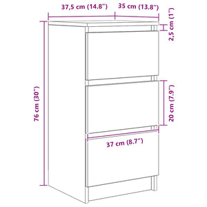 Sideboard Braun Eichenoptik 76cm