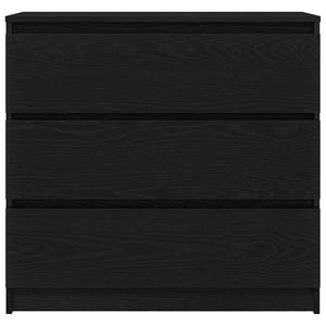 Sideboard Schwarz Eichenoptik 80 cm