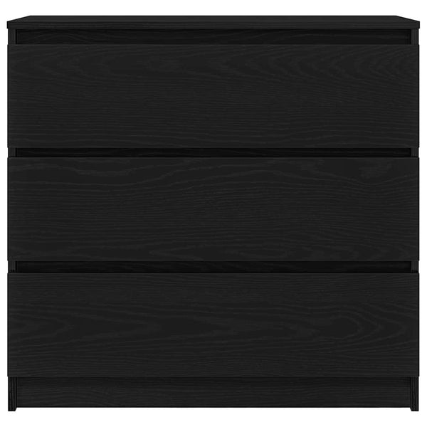 Sideboard Schwarz Eichenoptik 80 cm