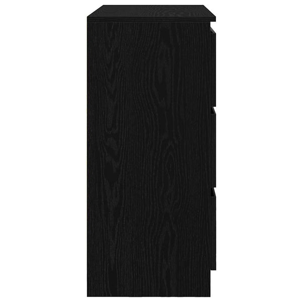 Sideboard Schwarz Eichenoptik 80 cm