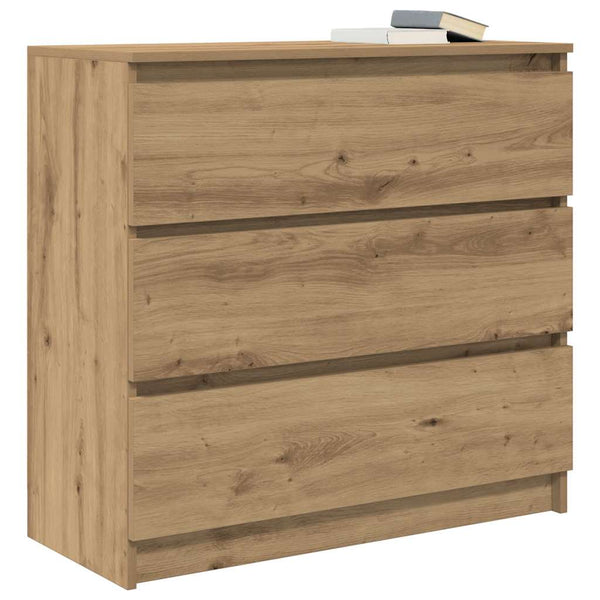 vidaXL Bahut en bois d'ingénierie chêne artisan 80x35x76 cm