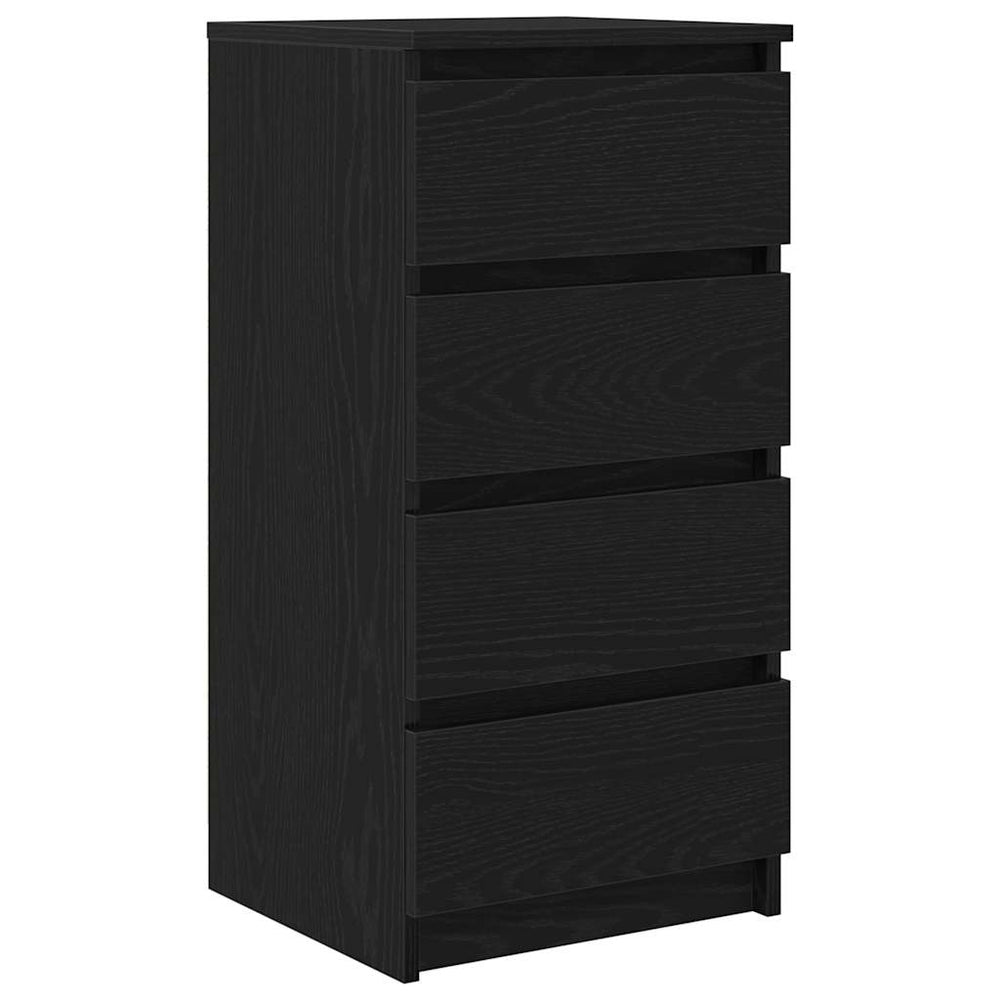 Schwarzes Sideboard Eichenoptik 76cm