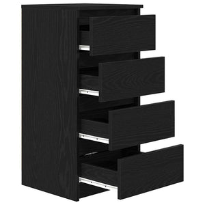 Schwarzes Sideboard Eichenoptik 76cm