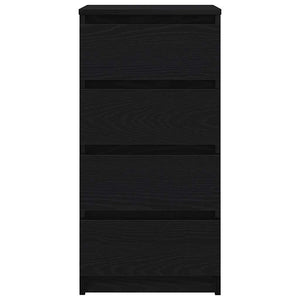 Schwarzes Sideboard Eichenoptik 76cm