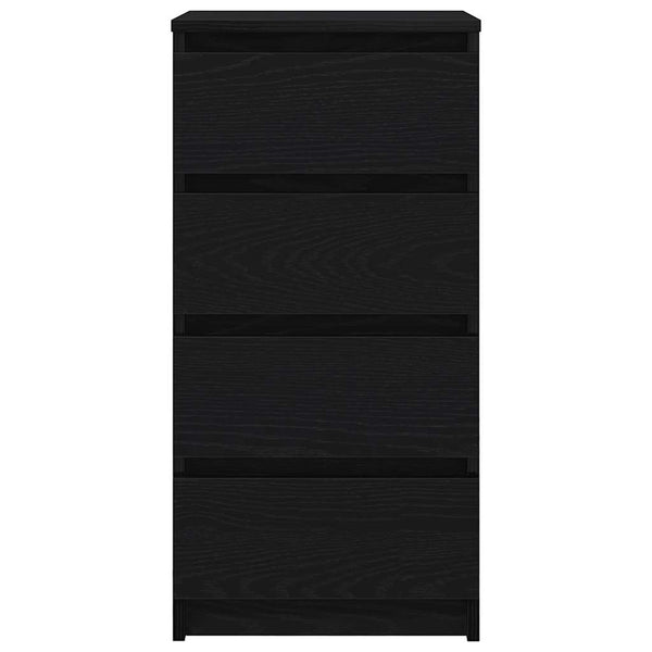 Schwarzes Sideboard Eichenoptik 76cm