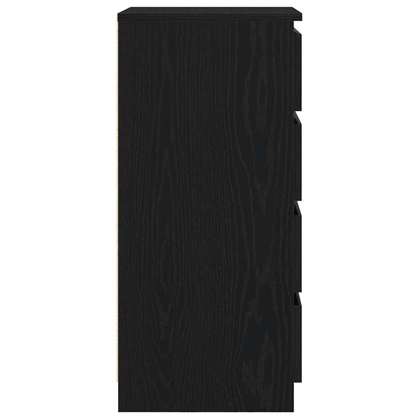 Schwarzes Sideboard Eichenoptik 76cm