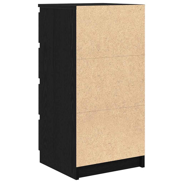 Schwarzes Sideboard Eichenoptik 76cm