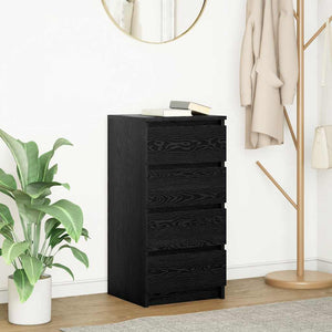 Schwarzes Sideboard Eichenoptik 76cm