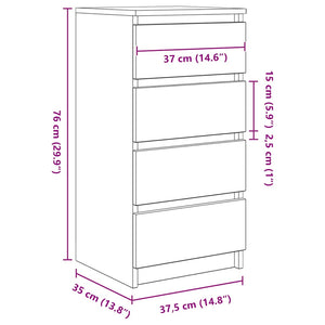 Sideboard Altholz-Optik 37,5x35x76 cm