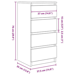 Sideboard Artisan Eiche 37,5x35x76 cm