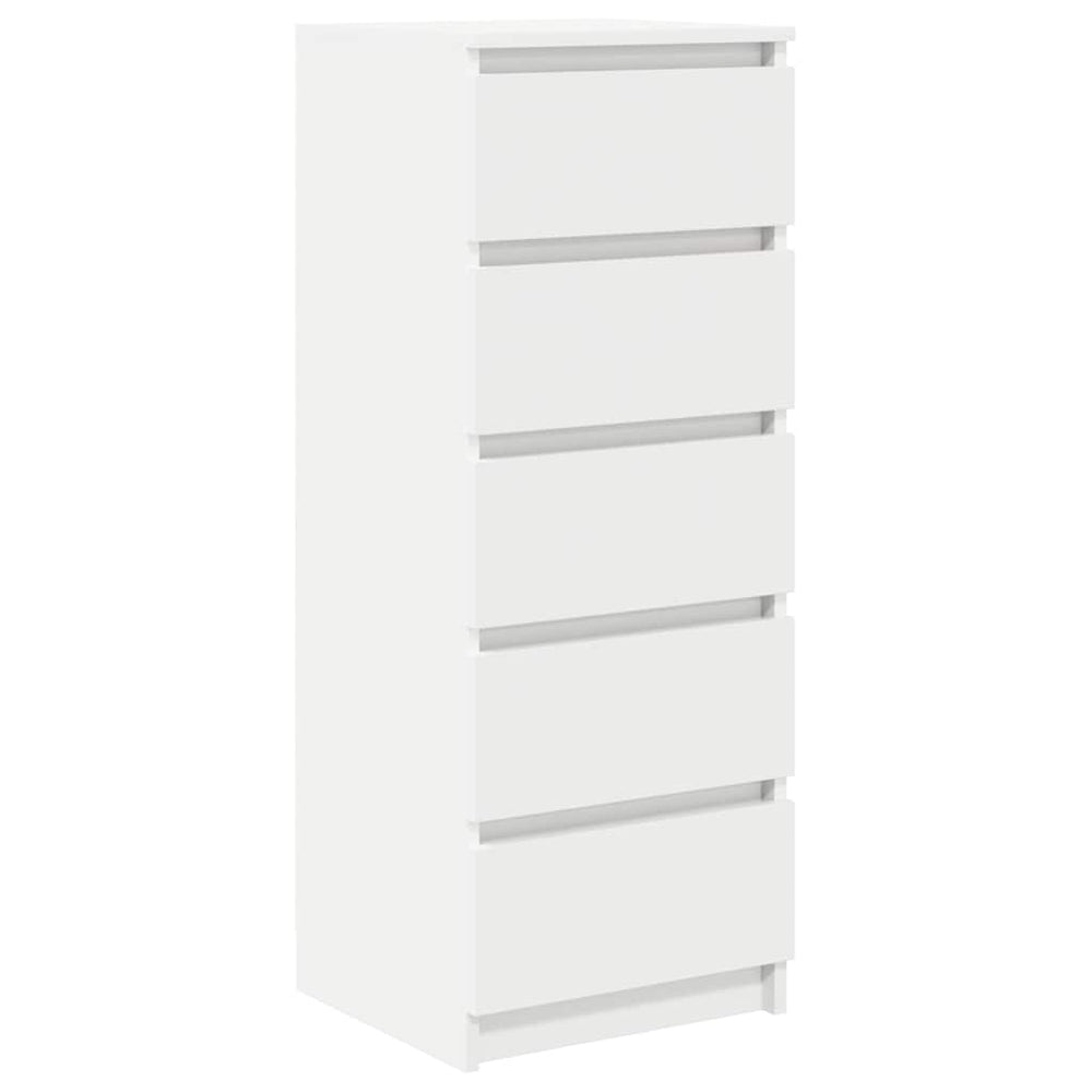 Weißes Sideboard mit Schubladen, 99 cm hoch