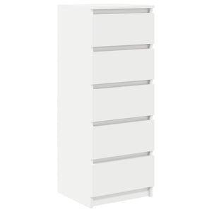 Weißes Sideboard mit Schubladen, 99 cm hoch
