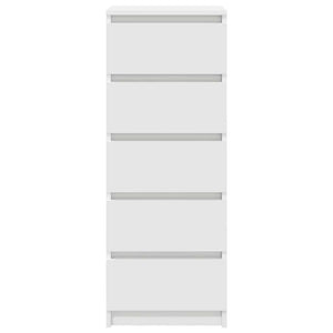 Weißes Sideboard mit Schubladen, 99 cm hoch
