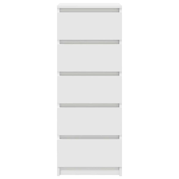 Weißes Sideboard mit Schubladen, 99 cm hoch