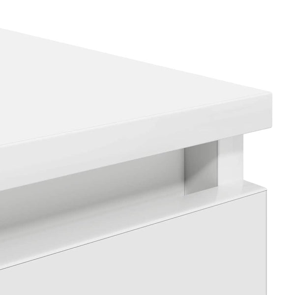 Weißes Sideboard mit Schubladen, 99 cm hoch