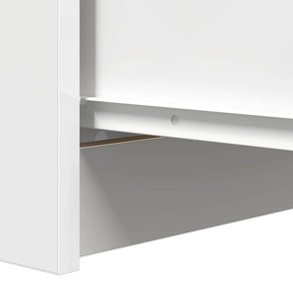 Weißes Sideboard mit Schubladen, 99 cm hoch