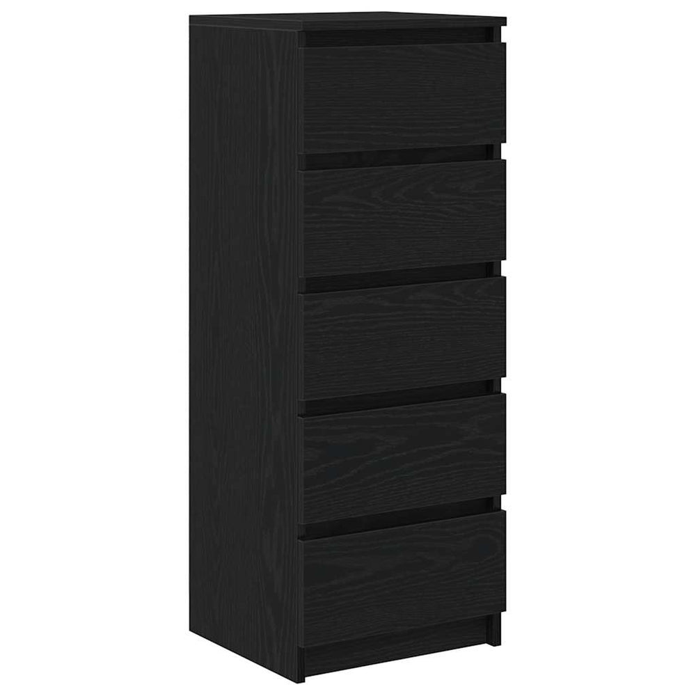 vidaXL Sideboard with Drawers Black Oak Look 37.5x35x99 cm