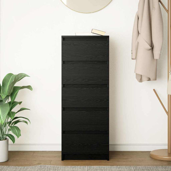 Sideboard Schwarz Eichen-Optik 99cm