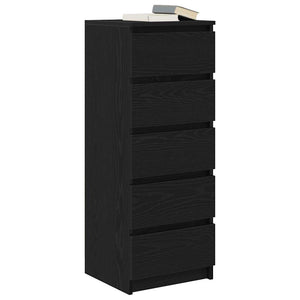 Sideboard Schwarz Eichen-Optik 99cm