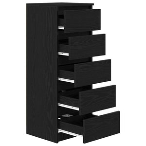 Sideboard Schwarz Eichen-Optik 99cm