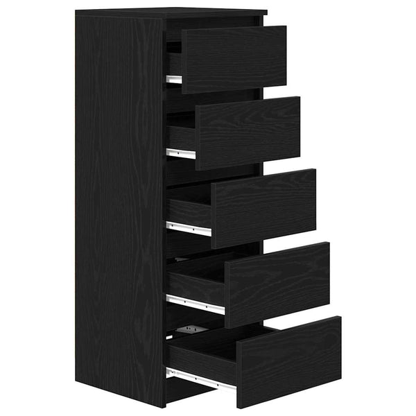 Sideboard Schwarz Eichen-Optik 99cm