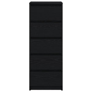 Sideboard Schwarz Eichen-Optik 99cm