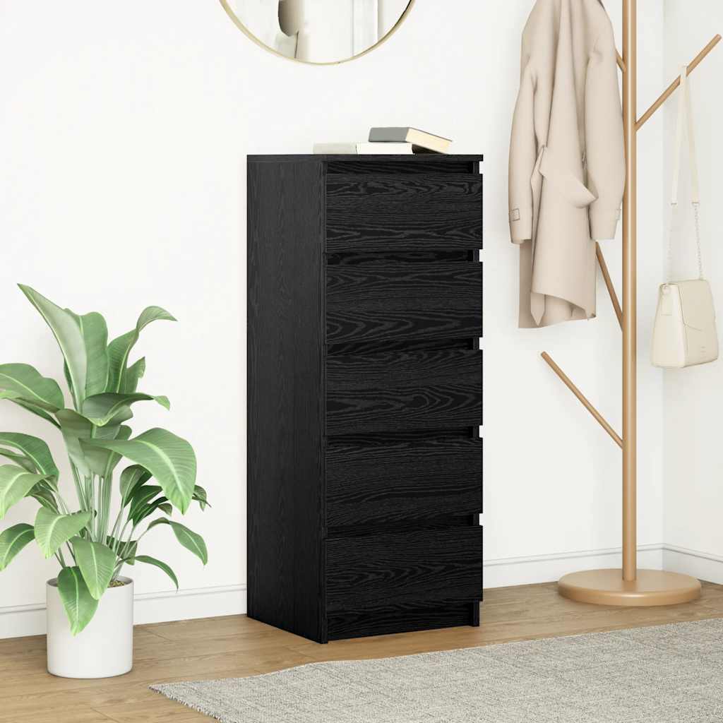 Sideboard Schwarz Eichen-Optik 99cm