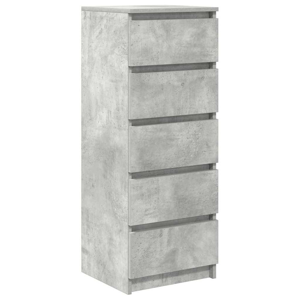 vidaXL Sideboard with Drawers Concrete Grey 37.5x35x99 cm Engineered Wood
