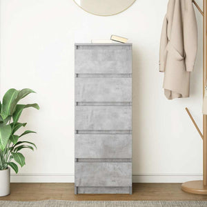 Sideboard Betongrau mit Schubladen