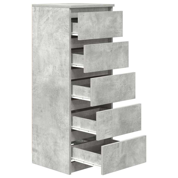 Sideboard Betongrau mit Schubladen