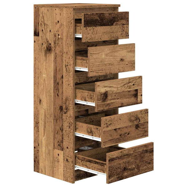 Sideboard mit Schubladen, Altholz-Optik, 99 cm