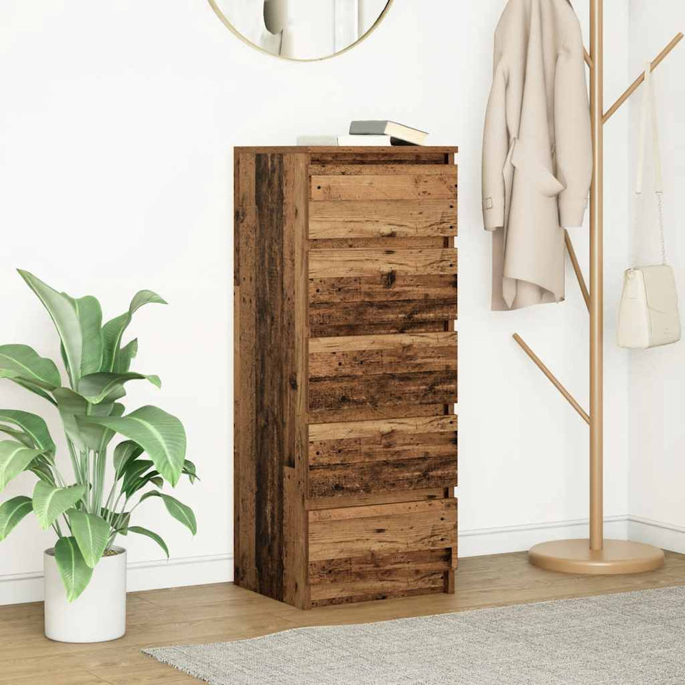 Sideboard mit Schubladen, Altholz-Optik, 99 cm