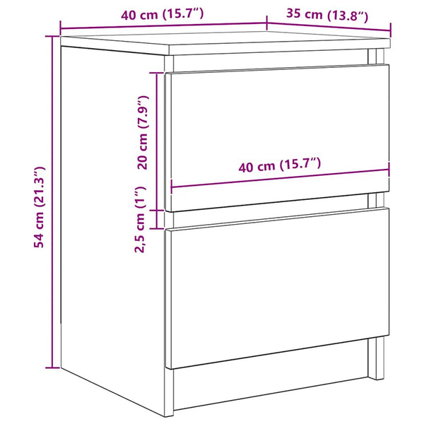 Weißer TV-Schrank 40x35x54 cm