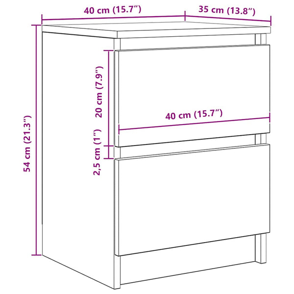 Betongrauer TV-Schrank 40x35x54 cm