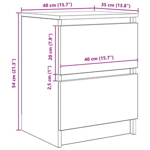 TV-Schrank Eichenoptik Braun 40x35x54 cm