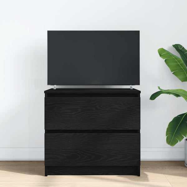 Schwarzer TV-Schrank 60x35x54 cm